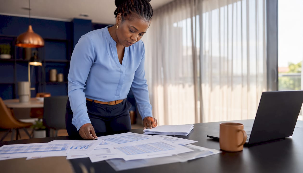 HR manager reviewing South African payroll documents