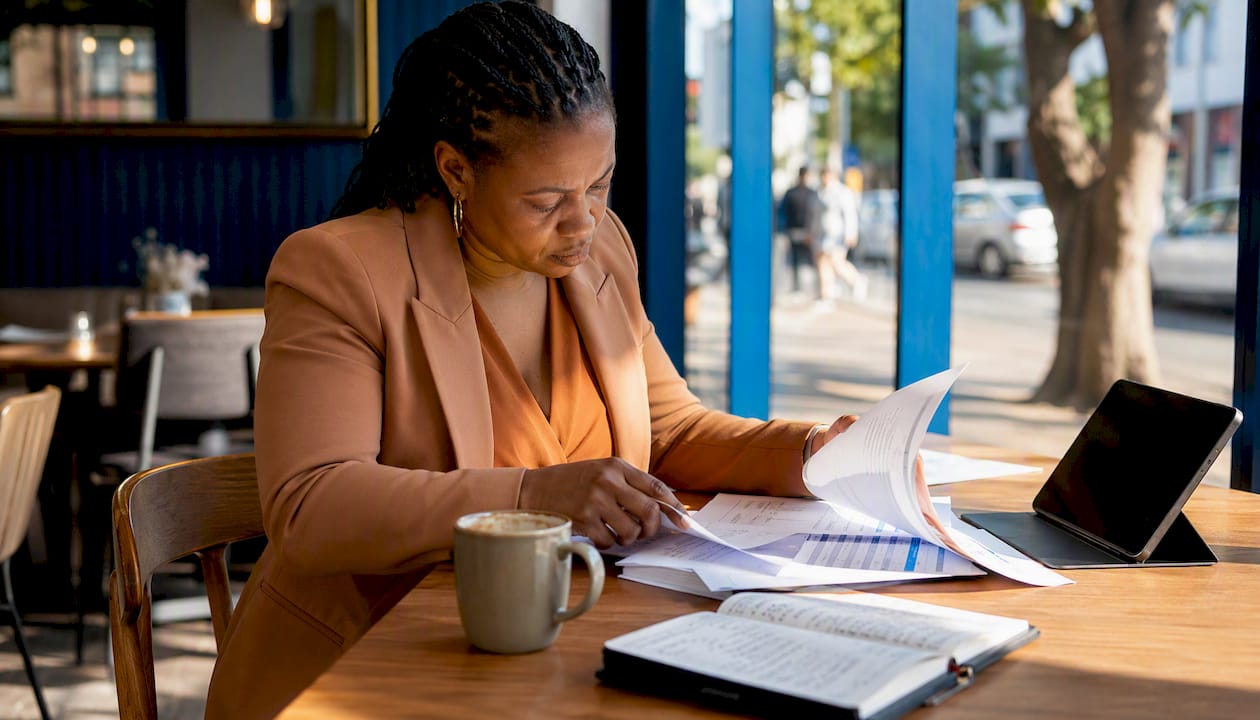 Businesswoman modeling EOR pricing costs