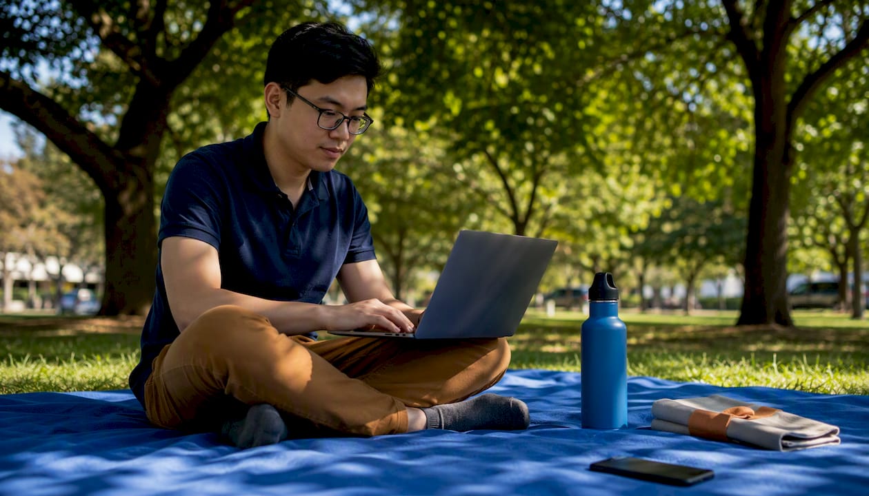 Man reviewing percentage payroll EOR fees