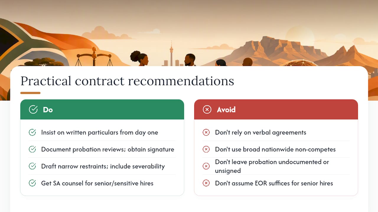 What a specialist who drafts South African contracts actually recommends — overview diagram
