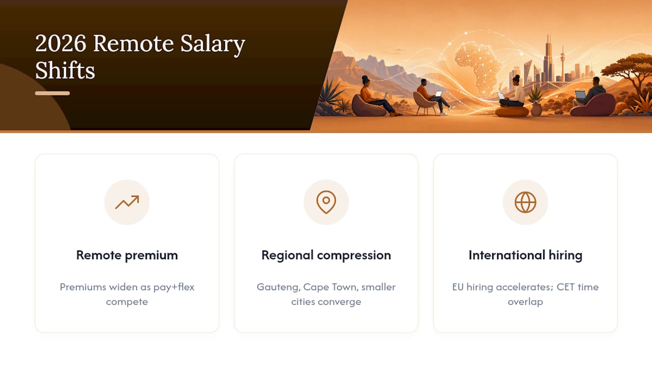 Salary trend shifts and regional pay compression diagram
