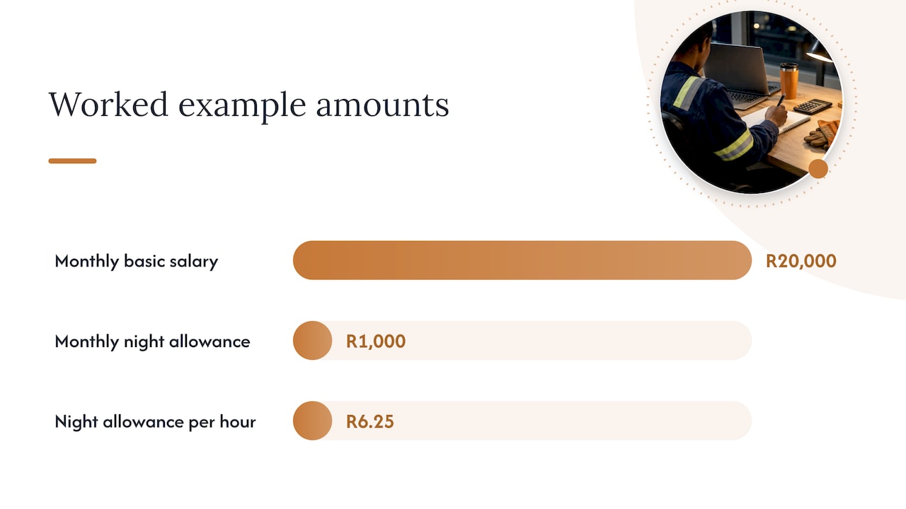 Night shift allowance calculation example