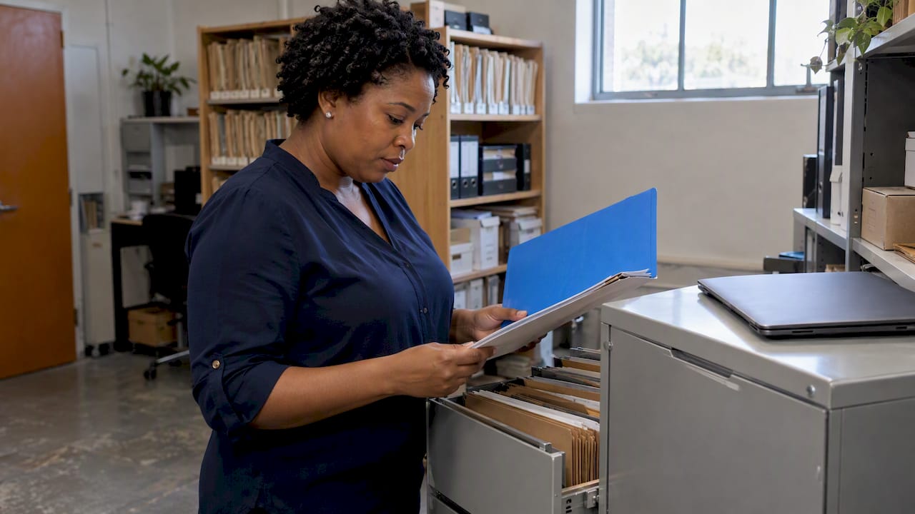 Employer reviewing South African dismissal records