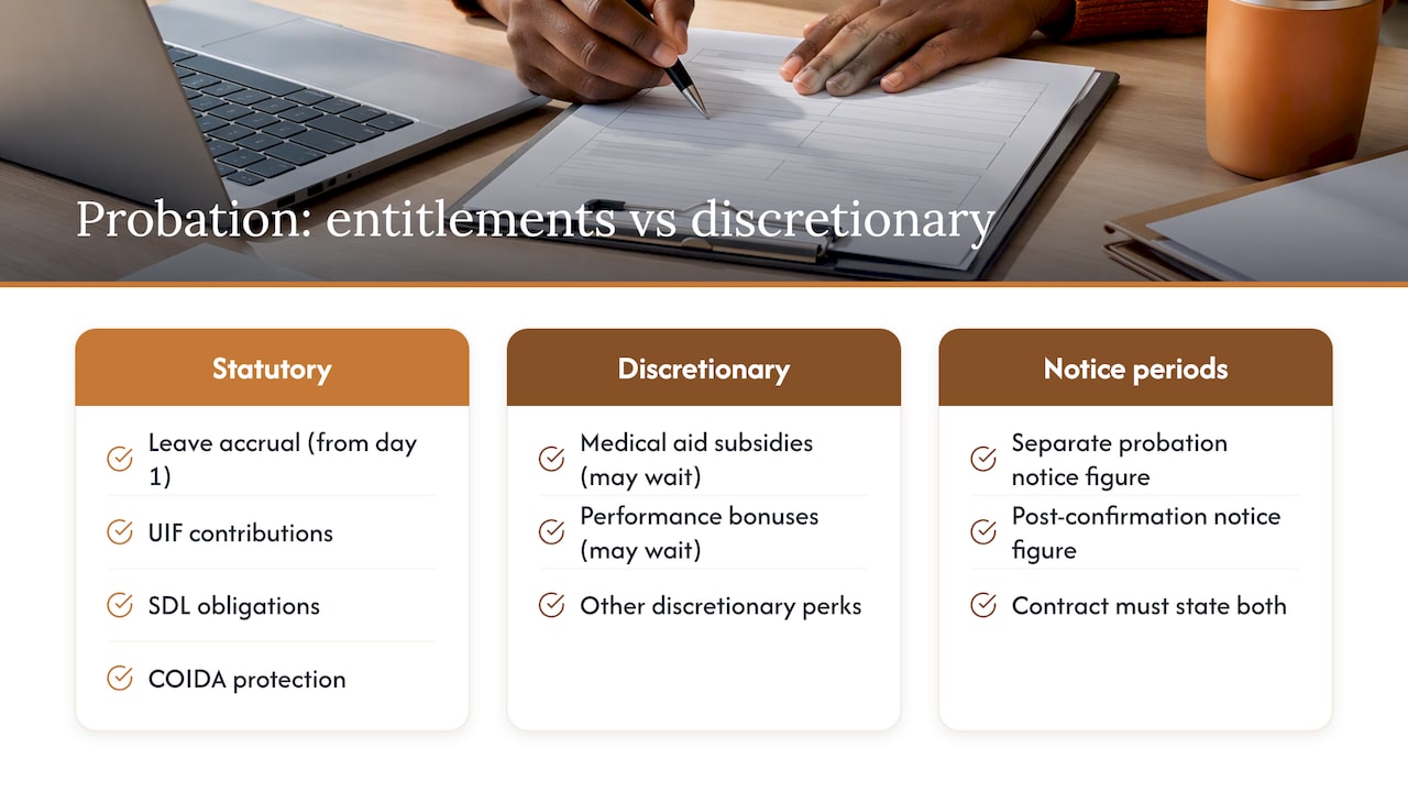 Statutory and discretionary probation benefits comparison