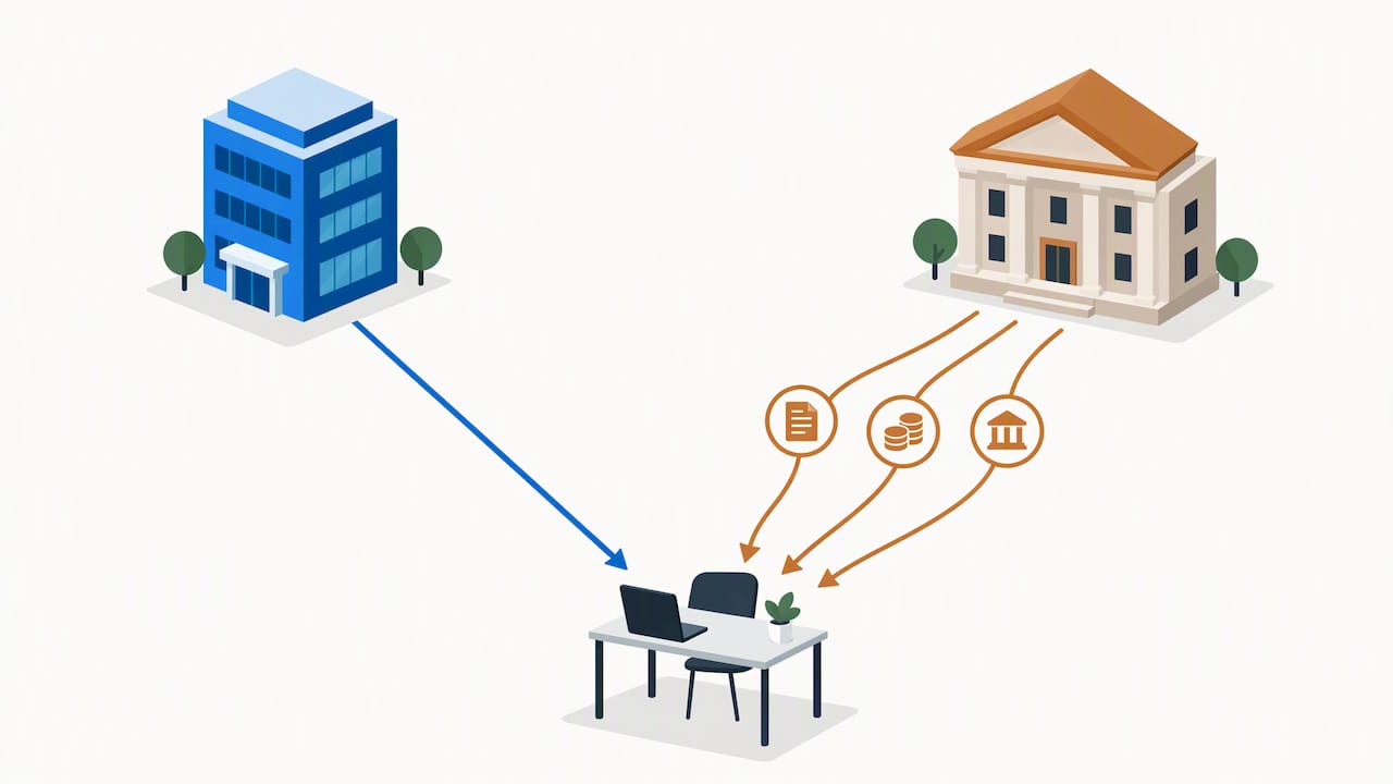 Diagram of EOR legal and work relationships